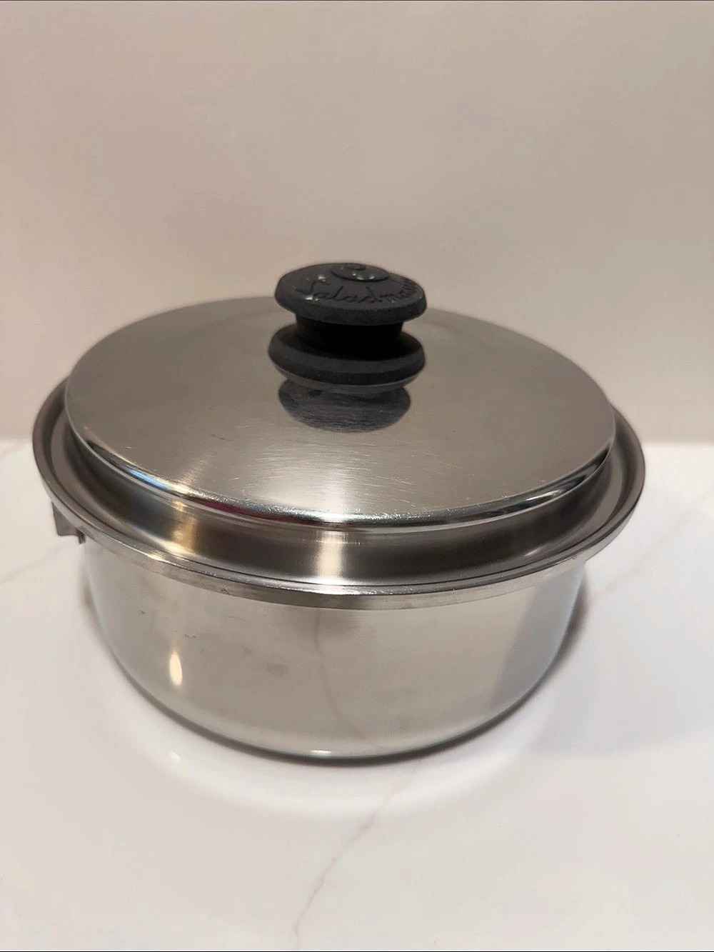 Saladmaster Vintage Stainless Steel Saucepan with Vapo-Valve Lid 2QT